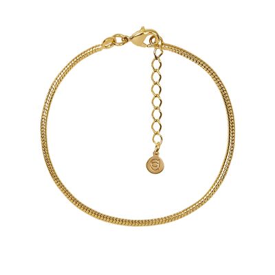 Round snake gold bracelet