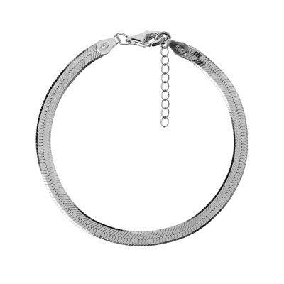 Herringbone silver bracelet