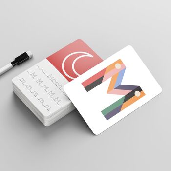 ABC - Cartes flash interactives réutilisables effaçables à sec - Coloré 7