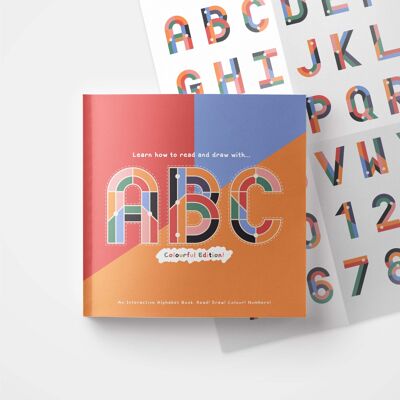 ABC 123 Lernbuch und Poster für Kinder – bunt