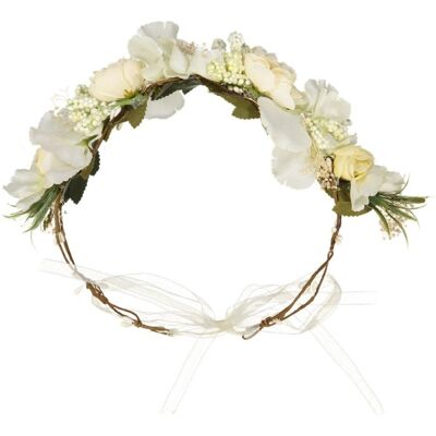 Coronas de flores blancas (3 piezas)