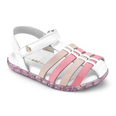 Bibi Soft Sandals White/Camellia/Cherry