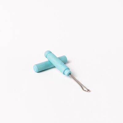 Earpick with cap - Turquoise blue tint