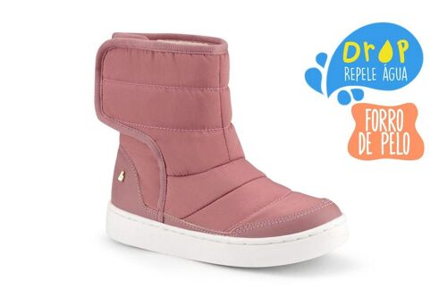 Bibi Drop Urban Boots - Pink with Fur - water repellent