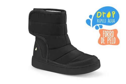 Bibi Drop Urban Boots - Black with Fur - water repellent