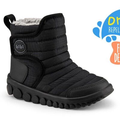 Bibi Drop Roller Boots - Black with Fur - water repellent