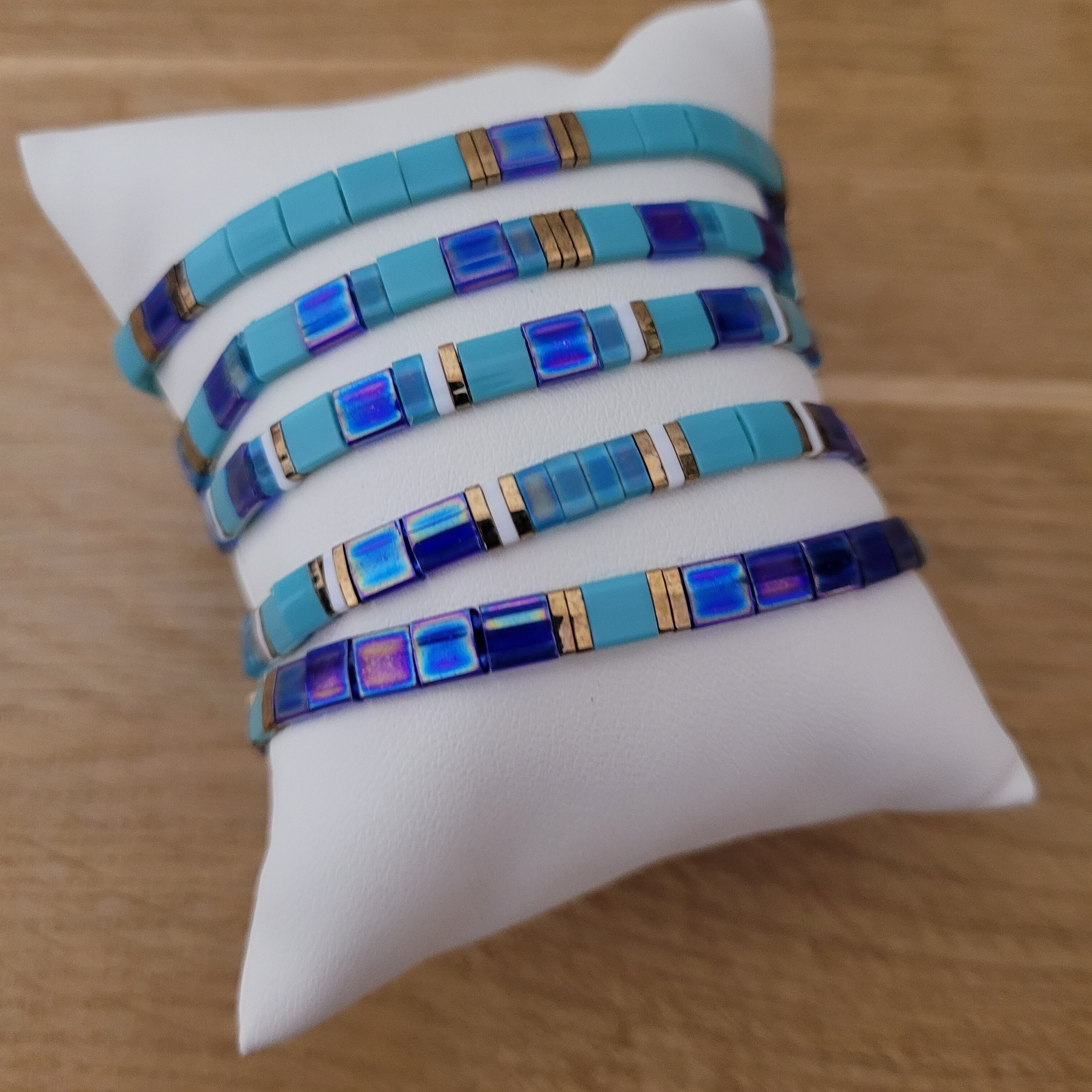 5 bracelets - Cobalt Turquoise - Eté - TILA
