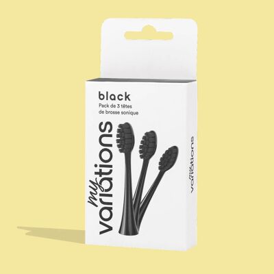 Pack 3 têtes de brosse - Noir