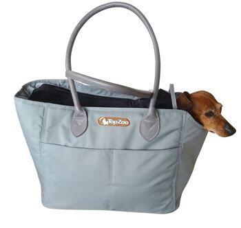 Sac de transport pour chien ou chat gris 2