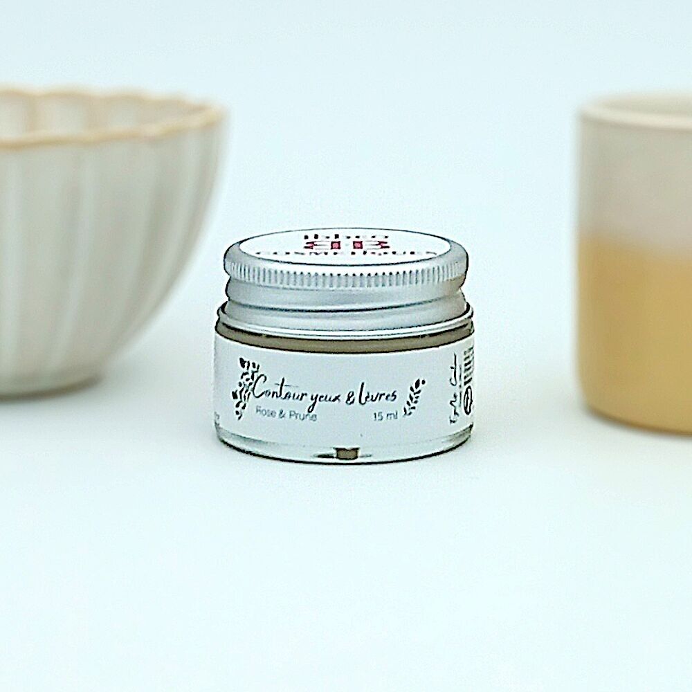 Contorno occhi e labbra, rosa e prugna 15 ml