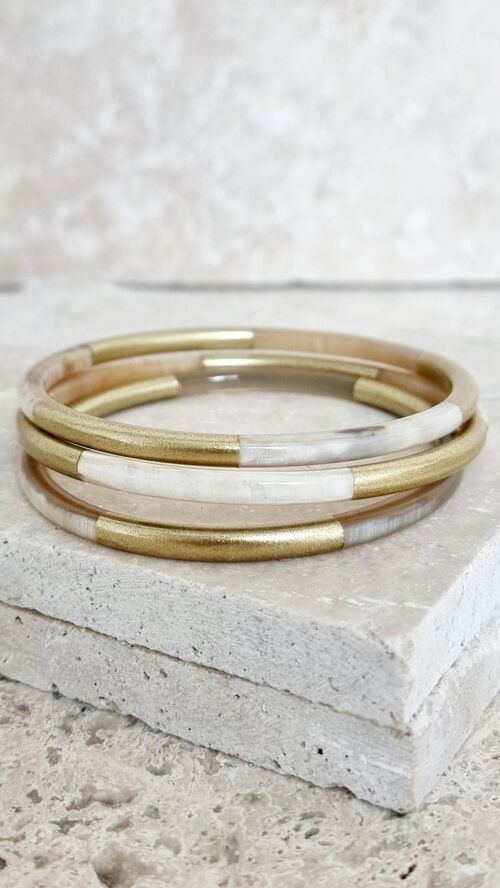 Bracelet Jonc Corne - 5 mm - Trio Gold