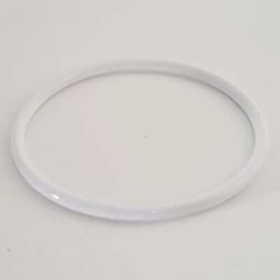 Horn Bangle Bracelet - 3 mm - White