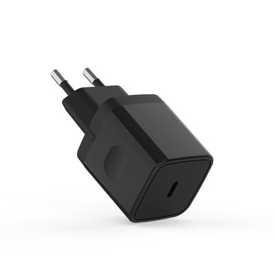 Cargador de Carga Rápida de 20W con Puerto USB-C Power Delivery (Negro)