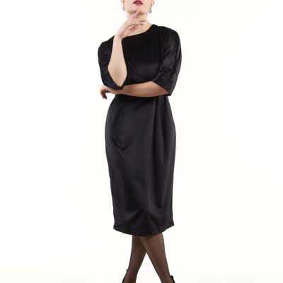 Samtkleid Schwarz