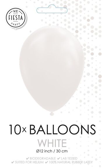 10 Ballons 12" blanc 2