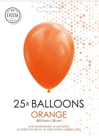 10 Ballons 12" orange 2