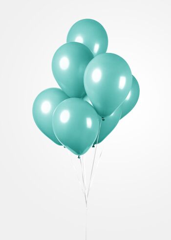 10 Ballons 12" turquoise 3