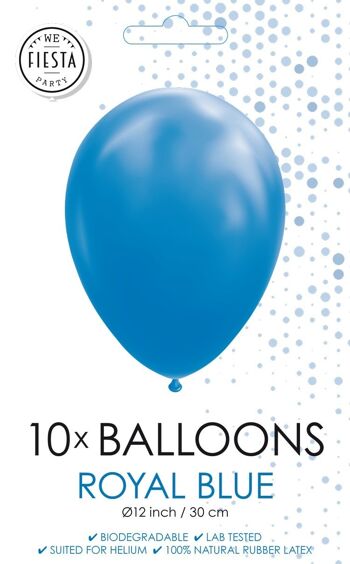 10 Ballons 12" bleu royal 2