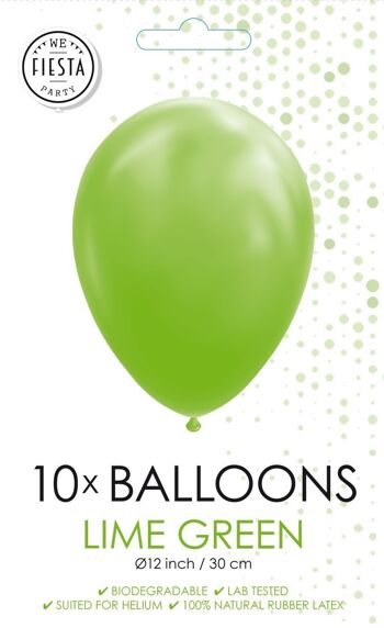 10 Ballons 12" vert lime 2