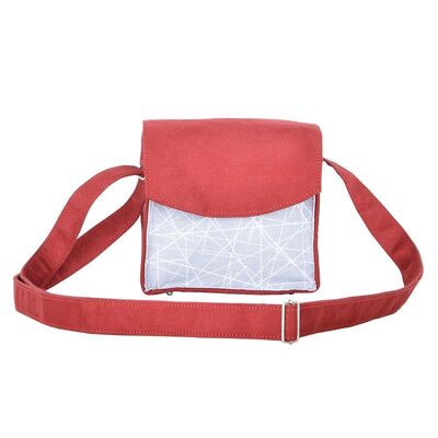 Cube Bag Scribble red