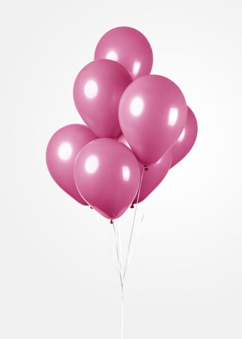 10 Ballons 12" rose vif 3