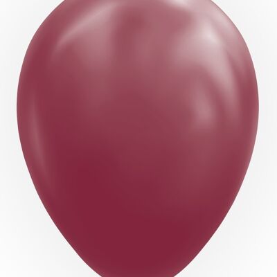 10 Globos 12" burdeos