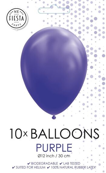 10 Ballons 12" violet 2
