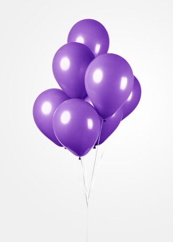10 Ballons 12" violet 3