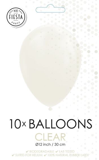 10 Ballons 12" clair 2