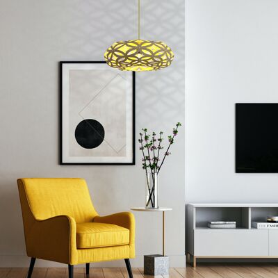 Yellow CRAFT lampshade / Recycled cardboard/ lampshade paper / paper lamp / DIY Active