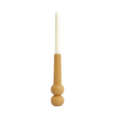 LEMON LILY, candleholder cone high (32cm) - old yellow
