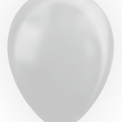 10 Luftballons 12" Metallic-Silber
