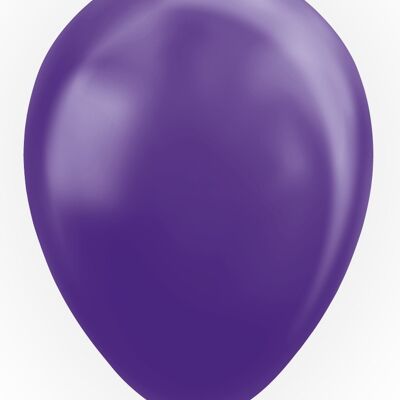 10 Balloons 12" metallic purple