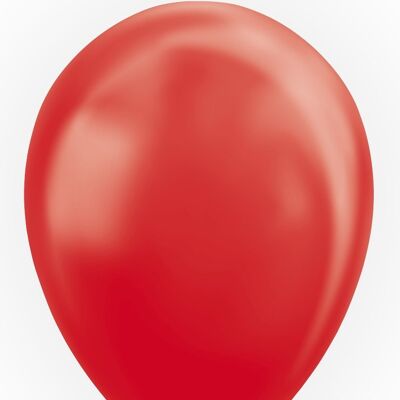 10 Balloons 12" metallic red