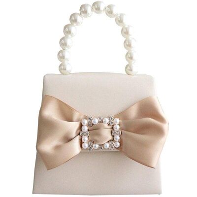 Champagne Satin Latoya Mira Grace Bag__