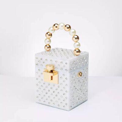 Saint Tropez Diamond Alibi Gold Lock Bag__