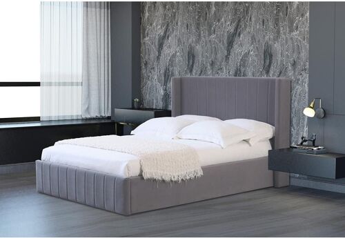 Invicta Wingback Upholstered Bed Frame - 4.6FT Double