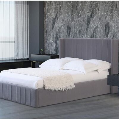 Invicta Wingback Upholstered Bed Frame - 4.6FT Double
