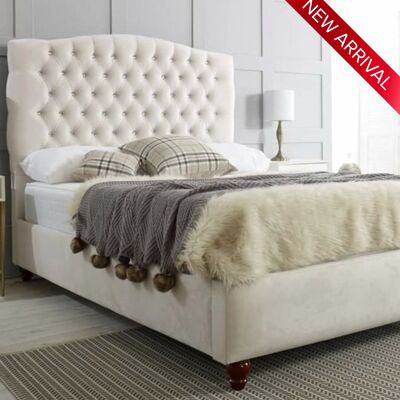 Cleopatra Upholstered Bed Frame - 4.0FT Small Double