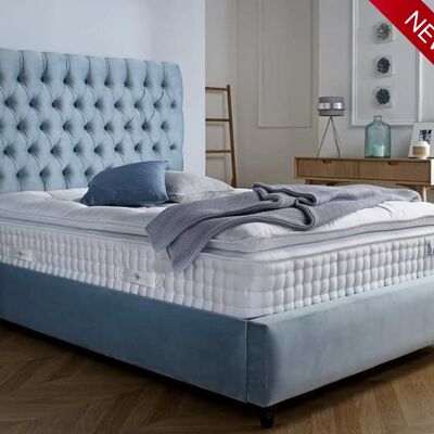 Grande Chesterfield Upholstered Bed Frame - 5.0FT King Size