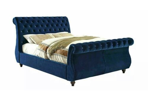 Chesterfield Swan Upholstered Bed Frame - 4.6FT Double