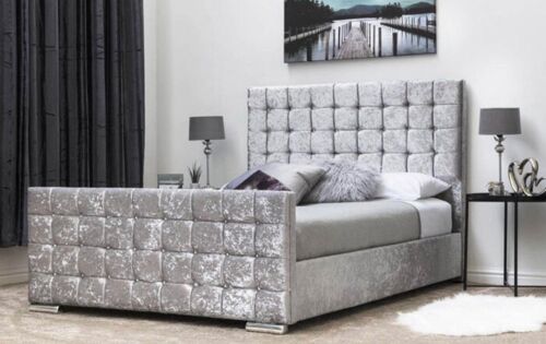Finsbury Cube Upholstered Bed Frame - 6.0FT Super King