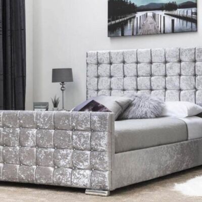 Finsbury Cube Upholstered Bed Frame - 6.0FT Super King