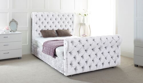 Lucia Chesterfield Upholstered Bed Frame - 4.0FT Small Double