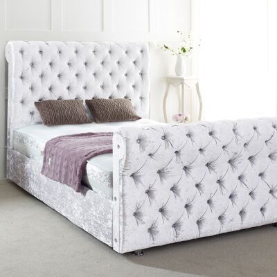 Lucia Chesterfield Upholstered Bed Frame - 5.0FT King Size