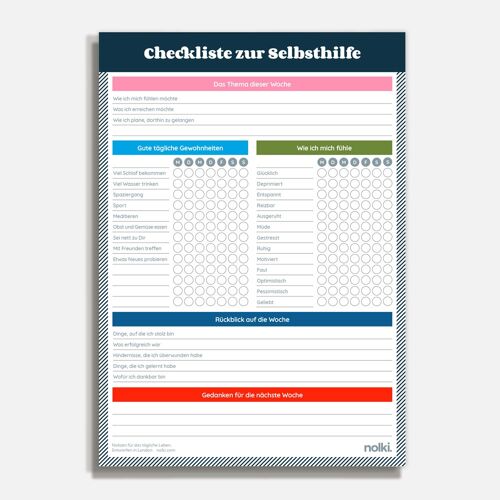 Self Care Checklist (German Edition)