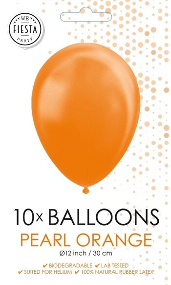 10 Ballons 12" orange nacré 2