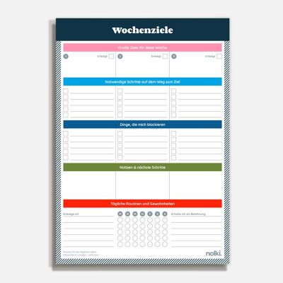 Weekly Goals Pad (German Edition)