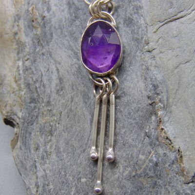 Seed Drop Pendant - Amethyst - A