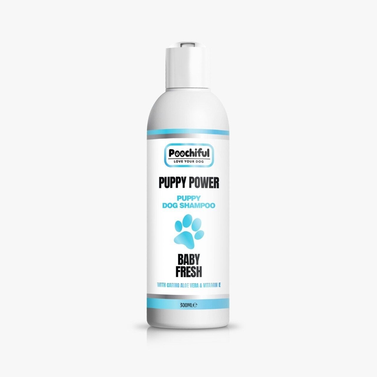 Poochiful Puppy Power - Shampoo für empfindliche Haut von Welpen und Hunden 300 ml